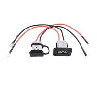 Kit de connecteur à déconnexion rapide 50 A pour batterie avec support de montage et câble d'extension de 30 cm pour chariots élévateurs, voitures, moteurs et tracteurs jusqu'à 600 V de courant (10