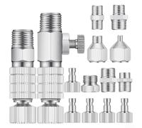 Kit de connecteur aérographe professionnel 14 pièces pour les amateurs | Compatible avec Iwata Master Sparmax, compatibilité, choix pour les amateurs professionnels, intégration transparente