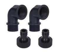 Kit de connecteurs coudés pour Tuyau d'arrosage, Paquet de 2 |Adaptateur de Mamelon de 15 mm pour Un contrôle Facile du débit |Adaptateur de Tuyau coudé pour arrosage des (6 Points Directional Elbow