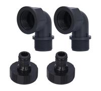 Kit de connecteurs coudés pour Tuyau d'arrosage, Paquet de 2 |Adaptateur de Mamelon de 15 mm pour Un contrôle Facile du débit |Adaptateur de Tuyau coudé pour arrosage des (1 inch Directional Elbow