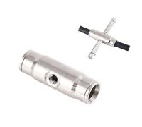 Kit de connecteurs coulissants en laiton pour système de brumisation haute pression Connecteurs de buse de brumisation en laiton (droit, coude, té, verrouillag 2pcs 180° quick-connect straight double