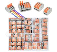 Kit de connecteurs électriques, 160 pièces, pour 2 à 5 fils, en PA6, 400V