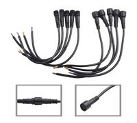 Kit de connecteurs LED IP65 22 AWG 5 paires 2 broches 3 broches mâle femelle pour barre lumineuse LED 12 V DC connexion circuit et faisceau d'alimentation de caméra de vidéosurveillance (2 broches)