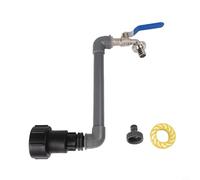 Kit de connexion adaptateur IBC pour réservoir d'eau de pluie en laiton 1,9 cm avec rallonge col de cygne et design peu encombrant pour le jardin