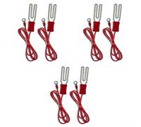 Kit de connexion de clôture électrique en acier inoxydable avec pinces crocodiles - Connecteur de terre pour clôture de pâturage - Câble de 1 m - Pince inoxydable - Kit de montage - Accessoires de