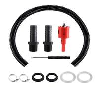 Kit de Connexion de Récupérateurs d'eau de pluie, Ensemble de Liens de Récupérateur d'eau de Pluie de 1 pouce, Tuyau de Connexion de 100cm, Raccord de Récupérateur d'eau de Pluie