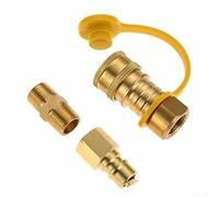 Kit de connexion rapide en laiton 3/8 propane conçu pour les barbecues camping-cars, remorques de voyage, camping-cars et applications de gaz LP marine (A)