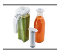 Kit de conservation de jus sous vide : carafe + pompe + couvercle - pika