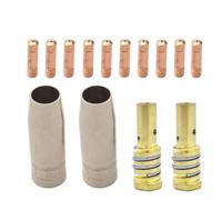 Kit de consommables pour chalumeau de soudage 14AK MIG MAG 14 pièces avec porte-embout à gaz (0,6 mm)