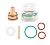 Kit de Consommables Pour Corps de Collet de Lentille à Gaz Tig Torche de Soudage Tig avec anneau en Plastique Blanc Modèle en Option 1 Point 6 2 3 Mm Pour Wp9 Wp20(3.2Mm)