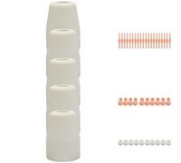 Kit de consommables pour découpeuse plasma PT-31, 65 pièces, électrode étirée 40A, buse, diffuseur de gaz, tasse en céramique, cuivre, coupe précise, torche PT31