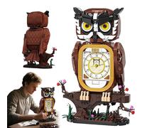 Kit de construction de montre modèle hibou - Montre modèle mécanique - Plastique ABS - Pour adultes à partir de 14 ans - Projet de construction créatif - Décoration d'intérieur - Idée cadeau