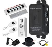 Kit de Contrôle d'Accès Sans Fil Kit Complet 433MHz Télécommande + Serrure Électromagnétique 180KG