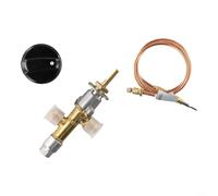Kit de contrôle du propane pour foyer avec arbre de construction en laiton Dimensions 115 x 50 x 30 mm et thermocouple 600 mm