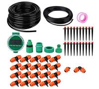Kit de contrôleur de minuterie d'irrigation Système d'arrosage Automatique avec goutteur à 8 Trous pour Jardin, Balcon, Bureau, Plantes en Pot, matériau PVC polyformaldéhyde,