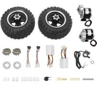 Kit de conversion chariot/kart électrique - Kit moteur moyeu - 24 V 250 W - Roue de 25,4 cm - Accélérateur au pouce - Rouge