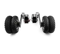 Kit de Conversion de brouette électrique à Double Moteur de 250 W, Facile à Transporter, 181,4 kg, 20,3 cm, pour Chariot de Plage électrique, vélo sans contrôleur (24Vmax 3 km/h)