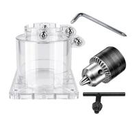 Kit de conversion pour défonceuse à bois avec mandrin fileté de 10 mm | Base de conversion transparente, plate-forme carrée avec trous de montage, mandrin de perçage de 10 mm