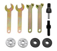 Kit De Conversion Pour Meuleuse D'angle Avec e Fixation En Acier | Kit De Tiges De Meuleuse De Conversion De Perceuse, 6mm + 10mm, 10 Pièces, Pour Pilote Sans Fil, Disque Éponge, Ébavurage,