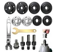 Kit de Convertisseur de Perceuse Électrique en Meuleuse d'Angle Adaptateur de Meuleuse d'Angle Clé Réglable Winkelschleifer Modifizierter Adaptateur de Mandrin Réglable pour Ponçage Meulage Polissage