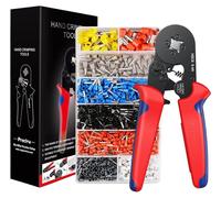 Kit de cosses à sertir auto-ajustables pour fils, comprenant 1200 cosses de 0,25 à 10 mm², avec sertissage carré