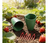 Kit de coupe de propagation de fraises pour enracinement des coureurs : outils de superposition d'air avec 10 tasses et 20 fourchettes pour clonage de plantes, transplantation dans une serre, un