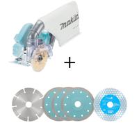 Kit de coupe diamant sans fil Makita 18V DCC500 – comprenant 5 disques de coupe diamant de 125 mm