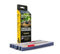 Kit de courroies grain fin WORK SHARP - WSSA0002705 Kit de courroies d'affûteur de couteaux et d'outils - Abrasifs au carbure de silicium de qualité supérieure pour les applications d'affûtage