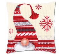 Kit de coussin au point de croix, elfe de Noël 1, Blanc