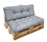 Linxor – Kit de coussins pour palette capitonnés – Gris clair