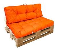 Kit de coussins pour palette capitonnés - Orange - Linxor