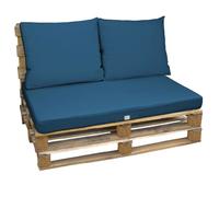 Linxor – Kit de coussins pour palette déhoussables – Bleu azur