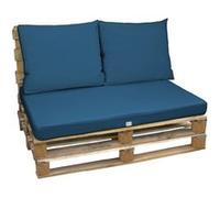 Kit de coussins pour palette déhoussables - Bleu azur - Linxor