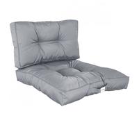 Kit de coussins pour salon de jardin capitonnés - 50 x 50 cm - Gris clair - Linxor