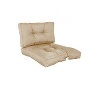 Kit de coussins pour salon de jardin capitonnés - 60 x 60 cm - Beige - Linxor