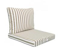 Coussins salon de jardin - rayé beige