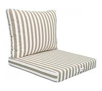 Coussins salon de jardin - rayé beige