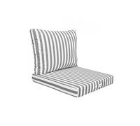 Coussins salon de jardin - rayé gris