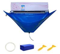 Kit de couverture de lavage de climatisation, sac de protection étanche de nettoyage de climatisation mural avec conduites d'ea