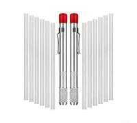 Kit de craie de soudeur 2 supports 12 craies de soudure (14) | 2 supports en aluminium, 12 recharges blanches, marques claires sur l'acier, le fer, les moulages, la fabrication de soudure