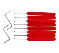 Kit de crochetage de serrure à fossettes, serrure de porte Kaba à double extrémité, outil d'ouverture pour débutant et serrurier (HUK)