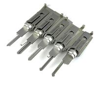 Kit de crochetage de serrure professionnel 2 en 1, 5 pièces SS001 SS002 SS002R SS003 SS003R et décodeur, kit d'ouverture de serrure civile pour serrurier, amateur