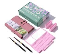 Kit de croquis à l'aquarelle, dimensions 17 x 10 cm, 20 feuilles, 100% coton, couleur rose