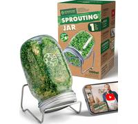 Kit de culture de graines germées – Verre à germination avec support métallique – Inclut un cours vidéo en ligne de 10 leçons
