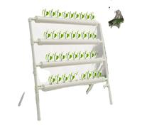 Kit de culture hydroponique, 36 alvéoles, étagère à 4 niveaux, débit de 44 gallons/heure, hauteur de refoulement de 5,91 pieds, PVC-U de qualité alimentaire