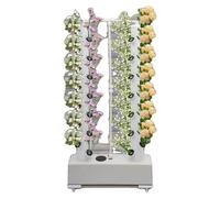 Kit de culture hydroponique, 56 points de plantation, réservoir d'eau de 30 litres, 80 cm x 20 cm x 165 cm, PVC alimentaire, deux étagères séparées pour les plantes