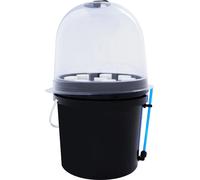 Kit de culture hydroponique - 8 emplacements pour plantes - PP/PVC - Indicateur de niveau d'eau - Pour jardin de balcon - Noir