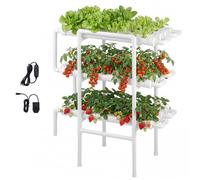 Kit de Culture Hydroponique NFT Système Hydroponique-VEVOR-à 3 Niveaux avec 108 Emplacements de Plantation Jardin Intérieur Culture