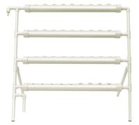 Kit de culture hydroponique - Système de plantation à 36 emplacements - 4 niveaux - Pompe de circulation - Hauteur de refoulement de 1,8 m - Débit de 200 l/h - Culture en intérieur