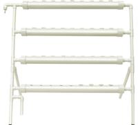 Kit de culture hydroponique - Système hydroponique - 36 trous de plantation - 4 tubes en PVC - Culture hors sol en intérieur - Blanc